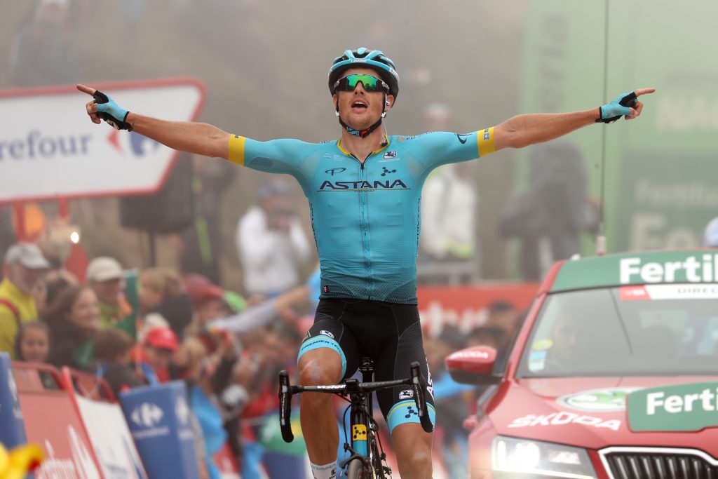 Jakob FUGLSANG  (DEN) celebrates the stage win