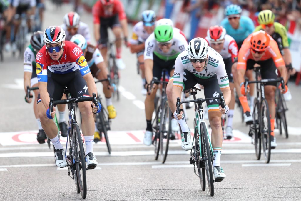 Tour of Spain 2019  Stage 21 winner  Fabio  JAKOBSEN (NED) (left) beats  Sam BENNETT  (IRL)